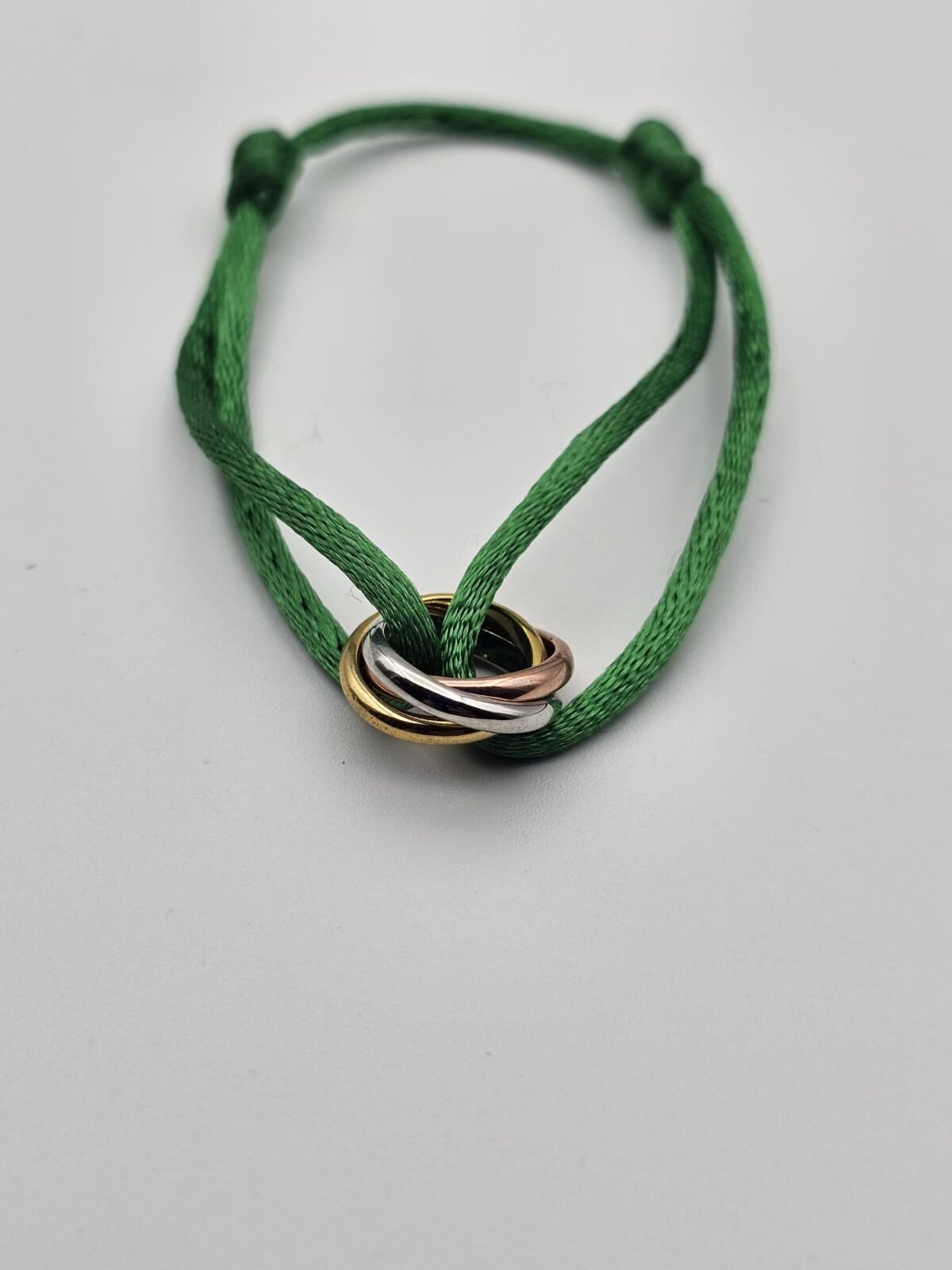 Cartier Trinity modeli altın gold gümüş rose yeşil bileklik