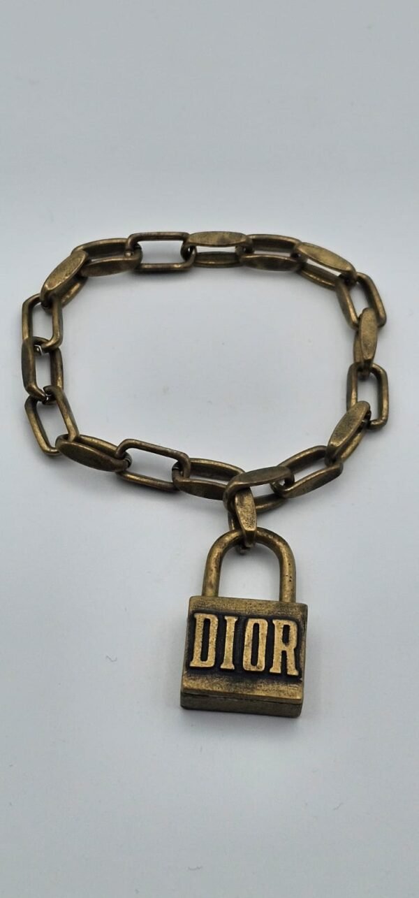 Dior modeli antik gold kilit bileklik